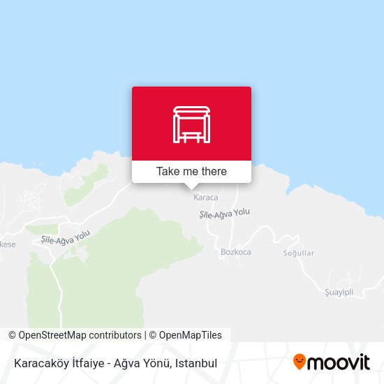 Karacaköy İtfaiye - Ağva Yönü map