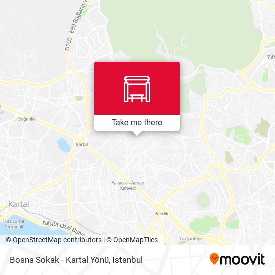 Bosna Sokak - Kartal Yönü map