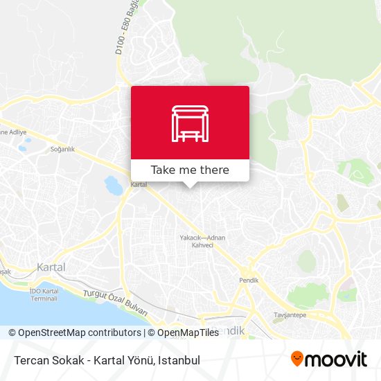 Tercan Sokak - Kartal Yönü map