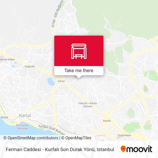 Ferman Caddesi - Kurfali Son Durak Yönü map