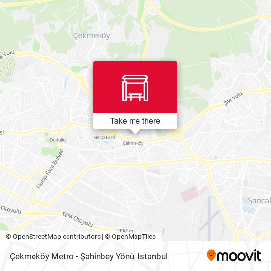 Çekmeköy Metro - Şahinbey Yönü map