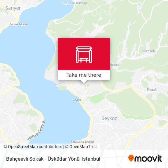 Bahçeevli Sokak - Üsküdar Yönü map