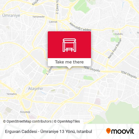 Erguvan Caddesi - Ümraniye 13 Yönü map