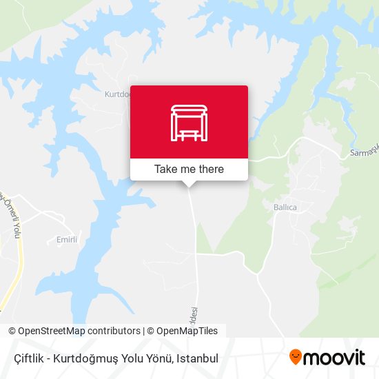 Çiftlik - Kurtdoğmuş Yolu Yönü map