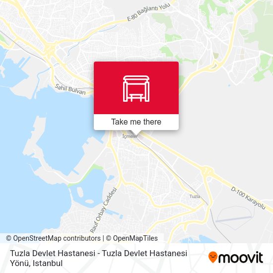 Tuzla Devlet Hastanesi - Tuzla Devlet Hastanesi Yönü map