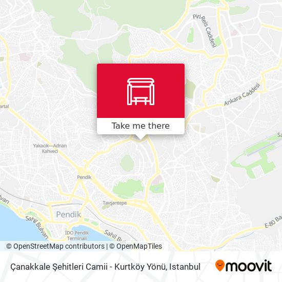 Çanakkale Şehitleri Camii - Kurtköy Yönü map