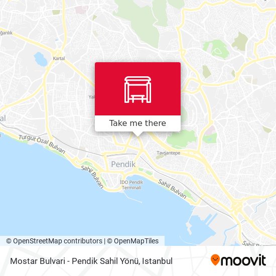 Mostar Bulvari - Pendik Sahil Yönü map