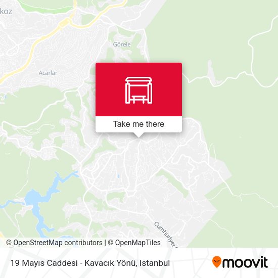 19 Mayıs Caddesi - Kavacık Yönü map