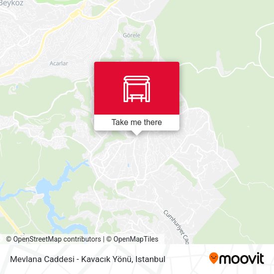 Mevlana Caddesi - Kavacık Yönü map