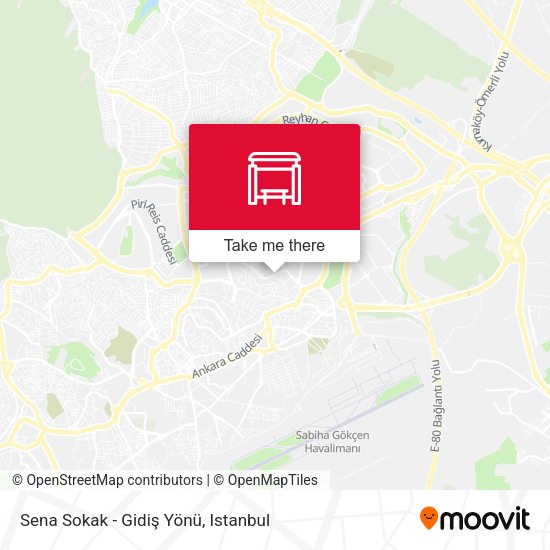 Sena Sokak - Gidiş Yönü map