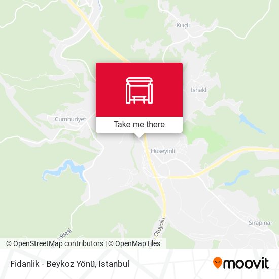 Fidanlik - Beykoz Yönü map