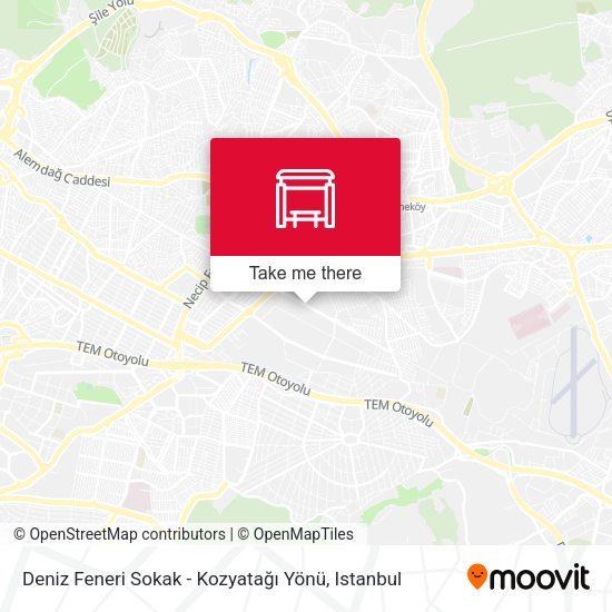 Deniz Feneri Sokak - Kozyatağı Yönü map