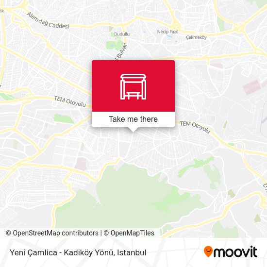 Yeni Çamlica - Kadiköy Yönü map