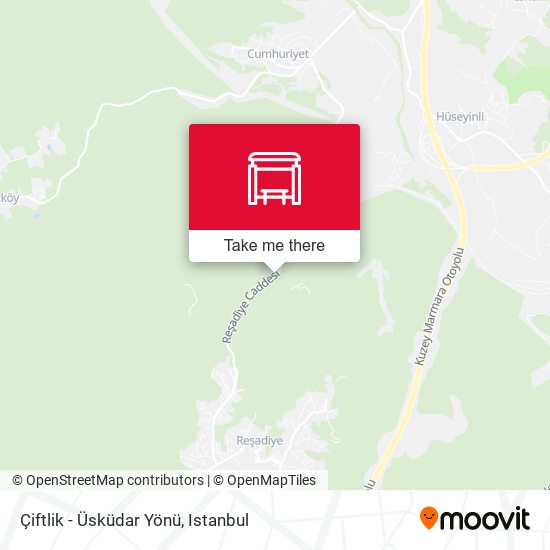 Çiftlik - Üsküdar Yönü map