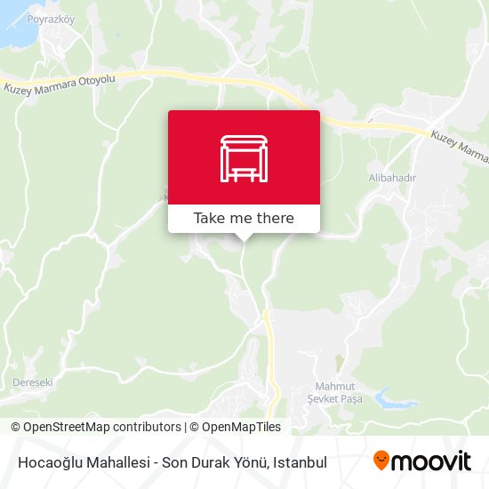 Hocaoğlu Mahallesi - Son Durak Yönü map