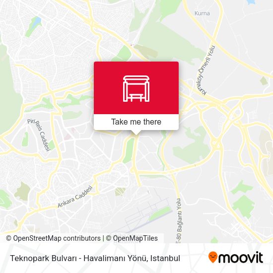 Teknopark Bulvarı - Havalimanı Yönü map