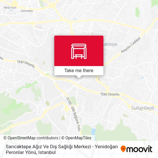 Sancaktepe Ağız Ve Diş Sağlığı Merkezi - Yenidoğan Peronlar Yönü map