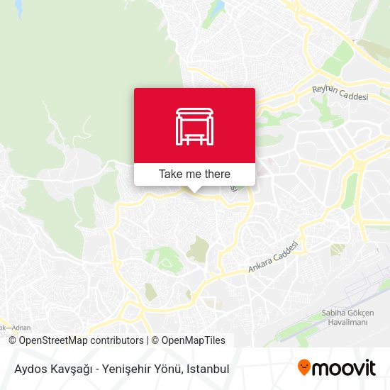 Aydos Kavşağı - Yenişehir Yönü map