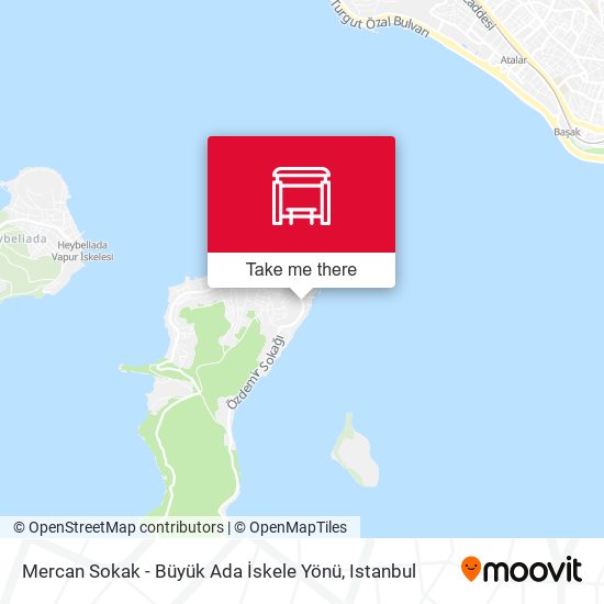 Mercan Sokak - Büyük Ada İskele Yönü map