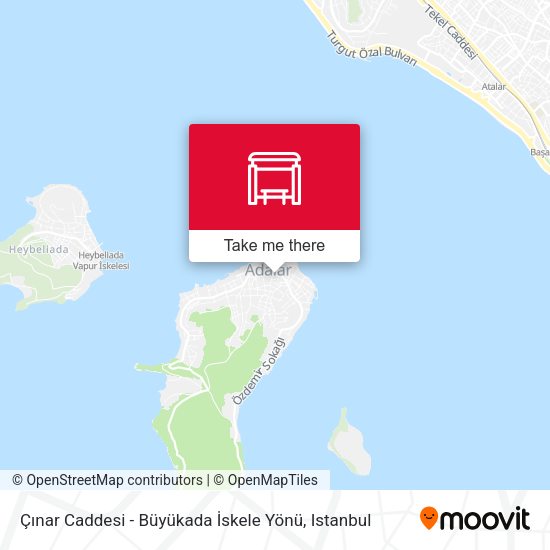 Çınar Caddesi - Büyükada İskele Yönü map