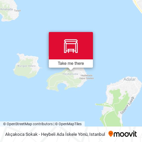 Akçakoca Sokak - Heybeli Ada İskele Yönü map