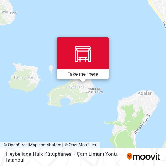 Heybeliada Halk Kütüphanesi - Çam Limanı Yönü map