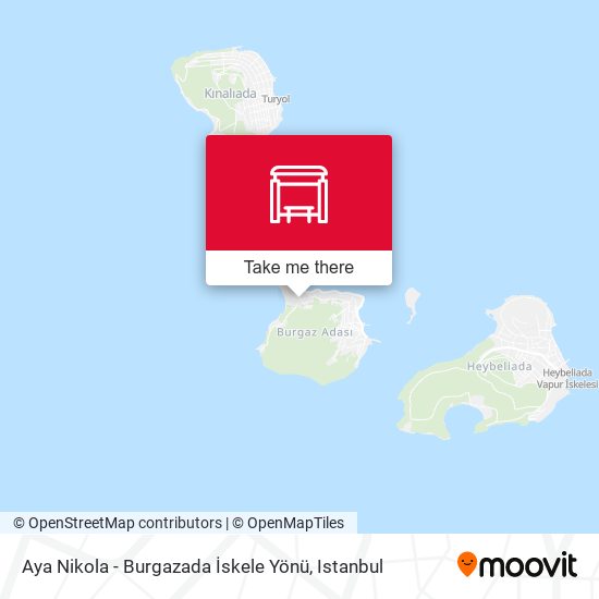 Aya Nikola - Burgazada İskele Yönü map
