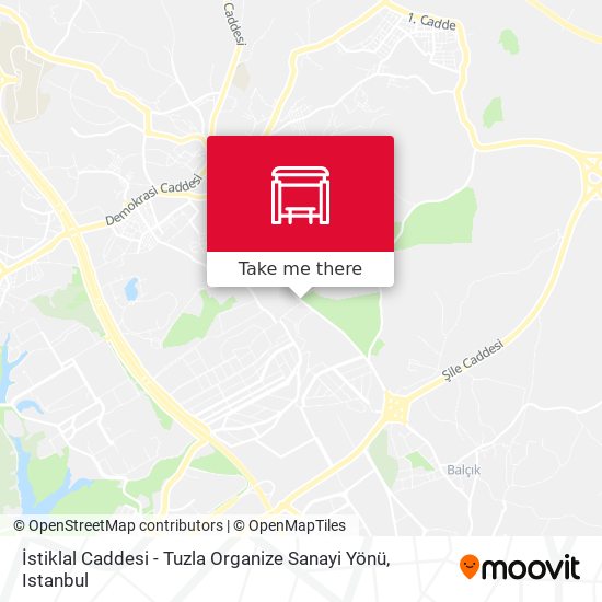 İstiklal Caddesi - Tuzla Organize Sanayi Yönü map