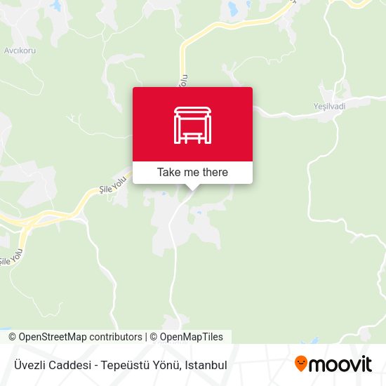 Üvezli Caddesi - Tepeüstü Yönü map