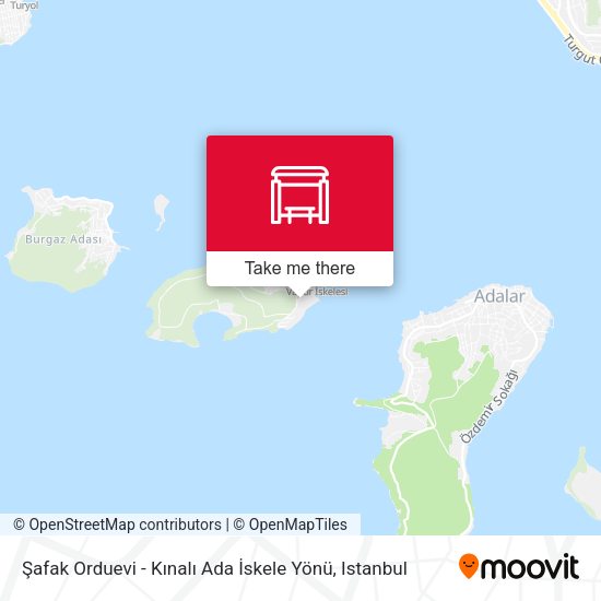 Şafak Orduevi - Kınalı Ada İskele Yönü map