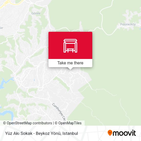 Yüz Akı Sokak - Beykoz Yönü map