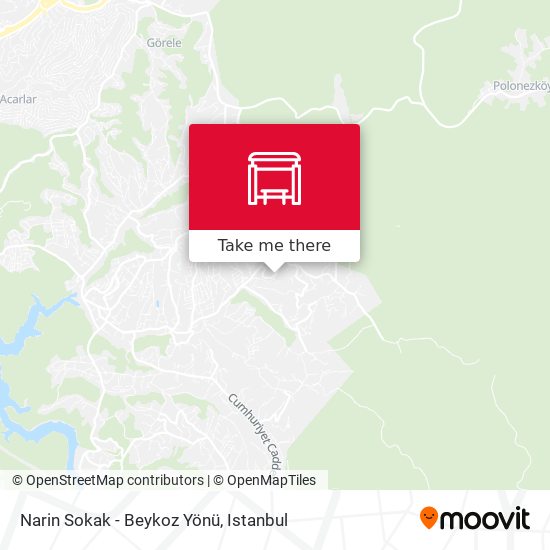 Narin Sokak - Beykoz Yönü map