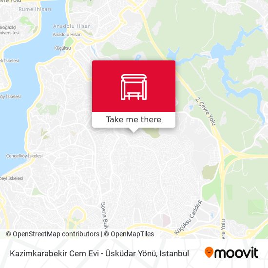 Kazimkarabekir Cem Evi - Üsküdar Yönü map