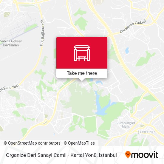 Organize Deri Sanayi Camii - Kartal Yönü map