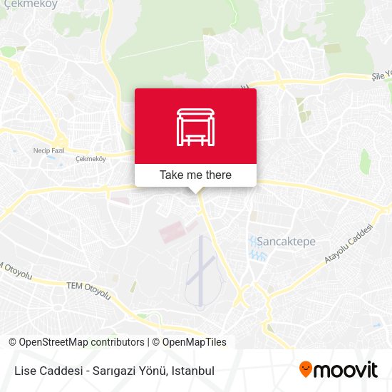 Lise Caddesi - Sarıgazi Yönü map