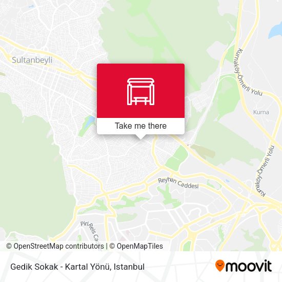 Gedik Sokak - Kartal Yönü map