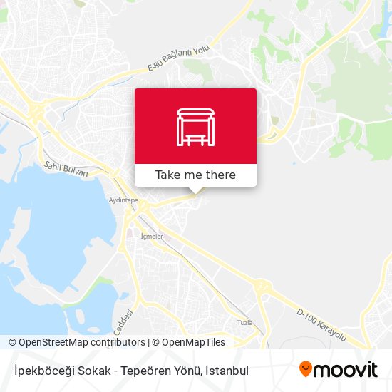 İpekböceği Sokak - Tepeören Yönü map