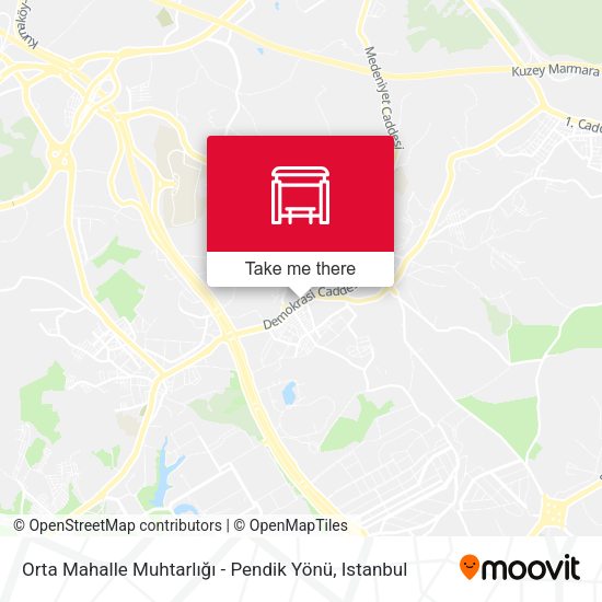 Orta Mahalle Muhtarlığı - Pendik Yönü map