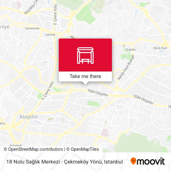 18 Nolu Sağlık Merkezi - Çekmeköy Yönü map