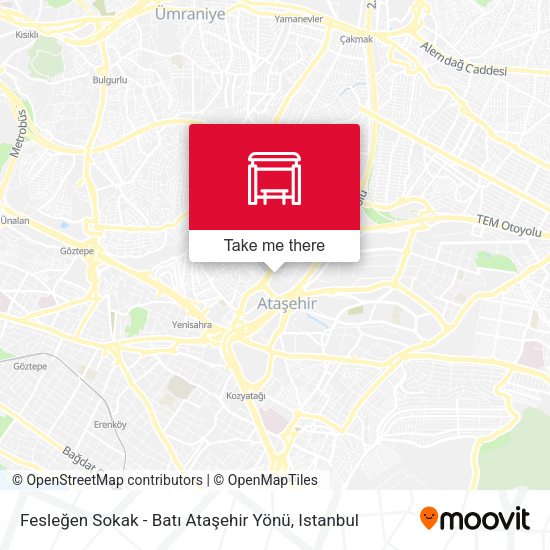 Fesleğen Sokak - Batı Ataşehir Yönü map