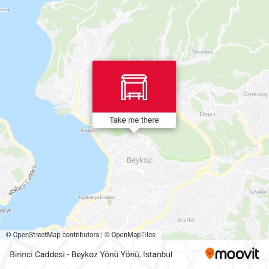 Birinci Caddesi - Beykoz Yönü Yönü map