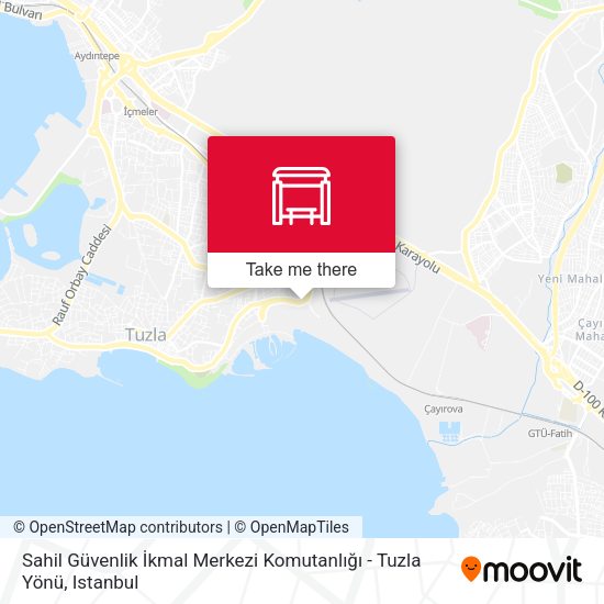 Sahil Güvenlik İkmal Merkezi Komutanlığı - Tuzla Yönü map