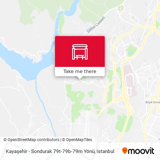 Kayaşehir - Sondurak 79t-79b-79m Yönü map