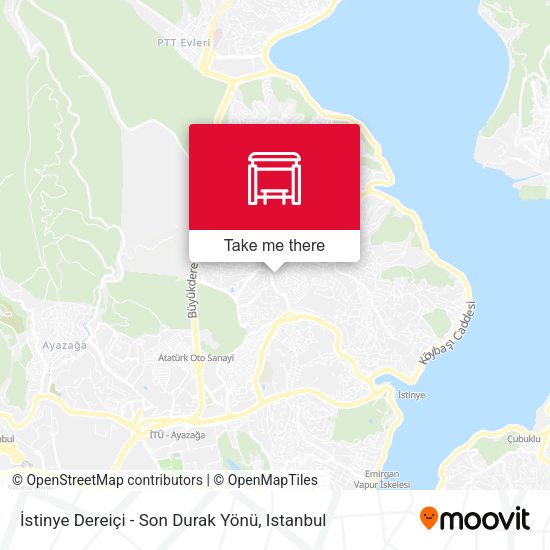 İstinye Dereiçi - Son Durak Yönü map
