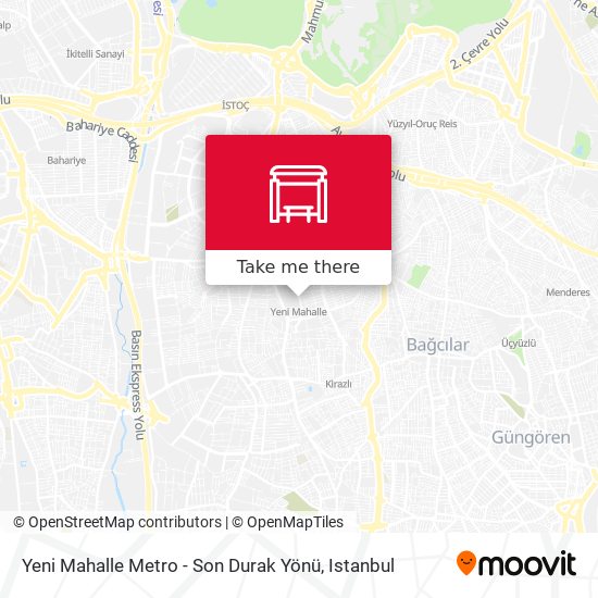 Yeni Mahalle Metro - Son Durak Yönü map