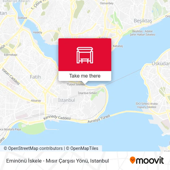 Eminönü İskele - Mısır Çarşısı Yönü map