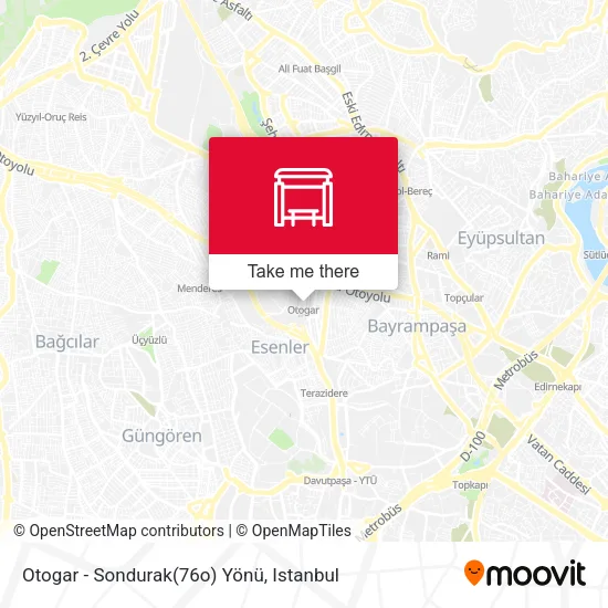 Otogar - Sondurak(76o) Yönü map