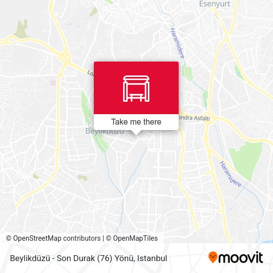 Beylikdüzü - Son Durak (76) Yönü map