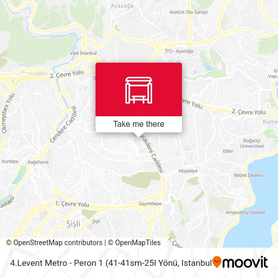 4.Levent Metro - Peron 1 map
