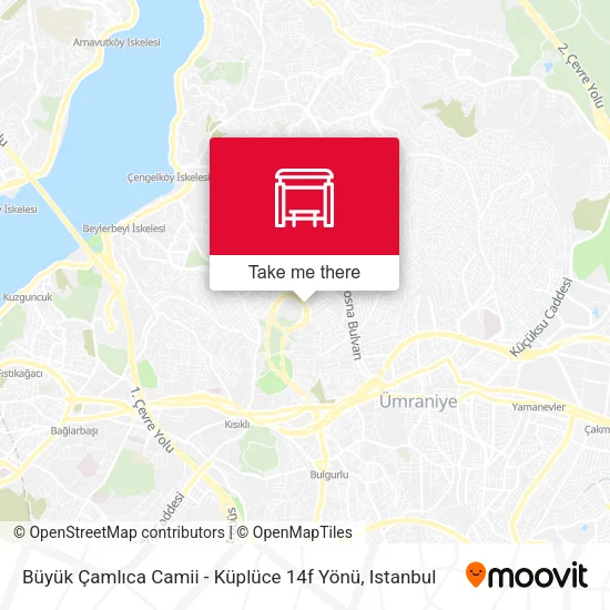 Büyük Çamlıca Camii - Küplüce 14f Yönü map